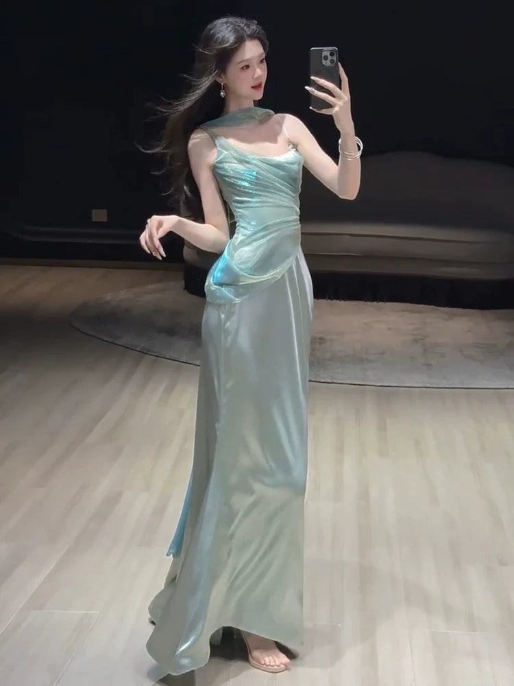 Mermaid Long Prom Dress Sexy Evening Dresses   fg7662