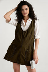 Mini Suspender Denim Dress