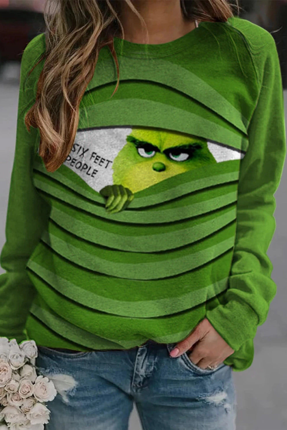 Cartoon Round Neck Sweatshirt