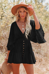 Dreamy Date Lace V-Neck Mini Dress - 7 Colors - View 3