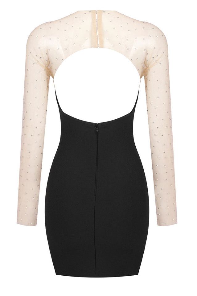 Aarohi Crystal Mesh Mini Dress - View 16