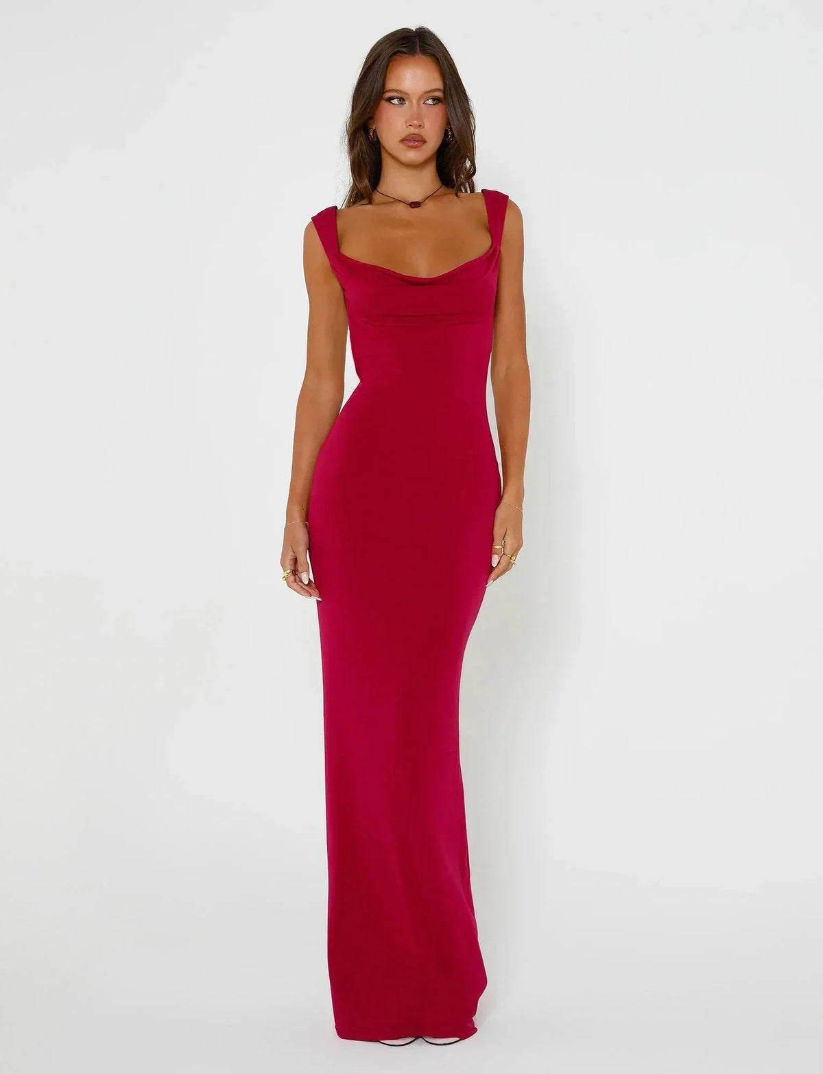 Open Back Satin Bow Tie Waist Sleeveless Maxi Dress 2