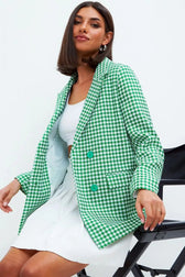 Tweed Houndstooth Blazer