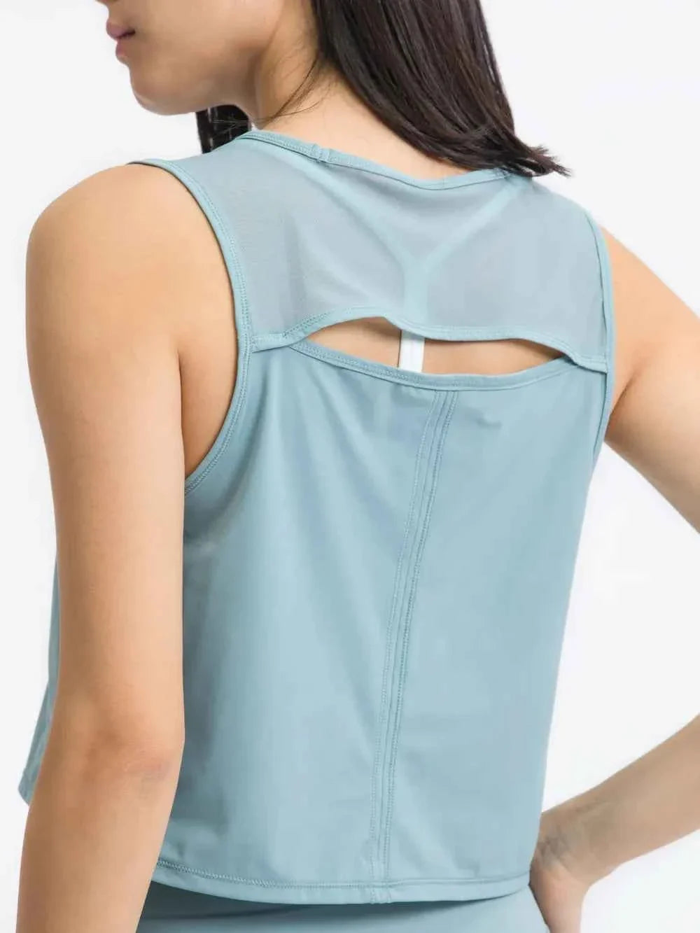 Millennia Round Neck Cropped Active Tank