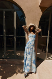 Spaghetti Strap Open Back Tie Back Maxi Dress 3
