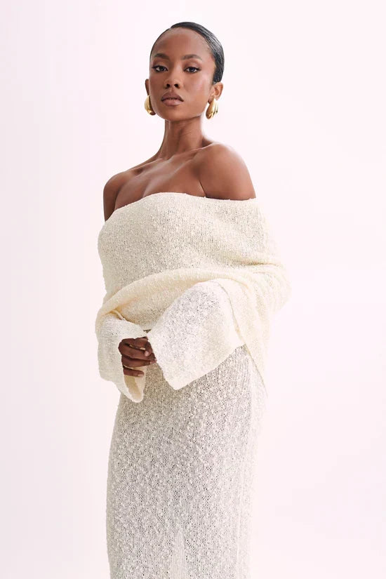 ALLURE BOUCLE MAXI DRESS
