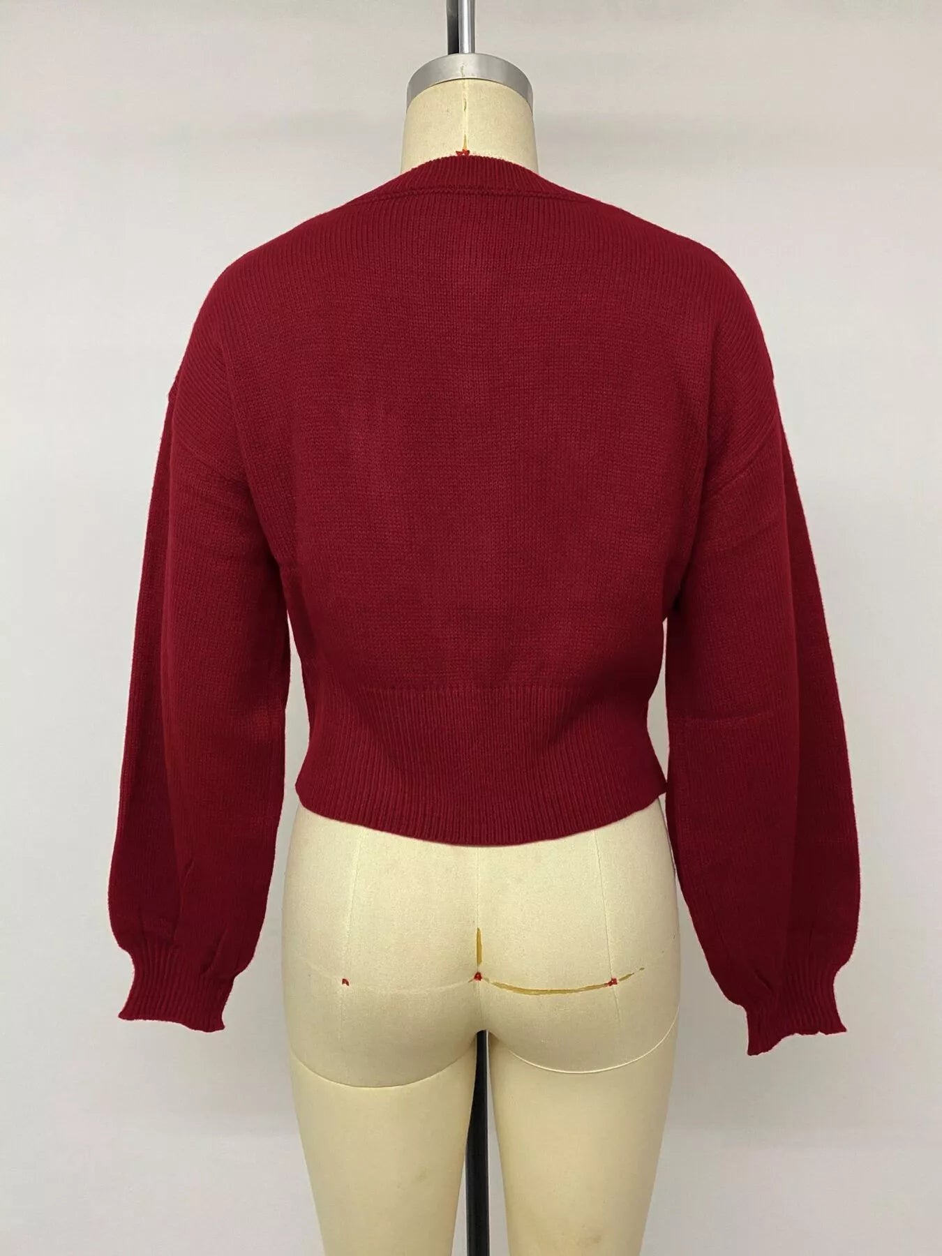 Heart-Button Knit Cardigan