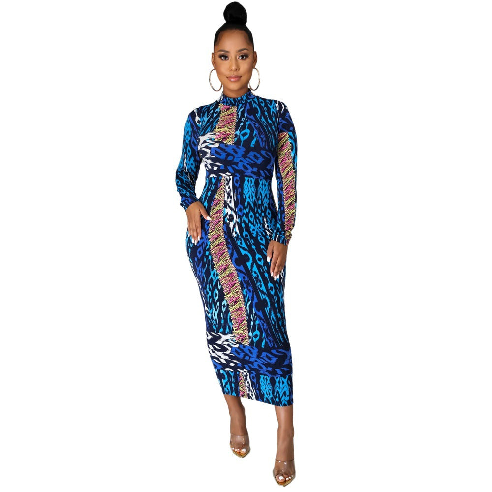 Positive Negative Wearable New Print Fashion Women Wear Dress