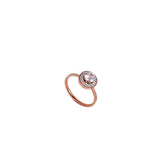 Titanium Steel Shining Diamond Hoop Ring