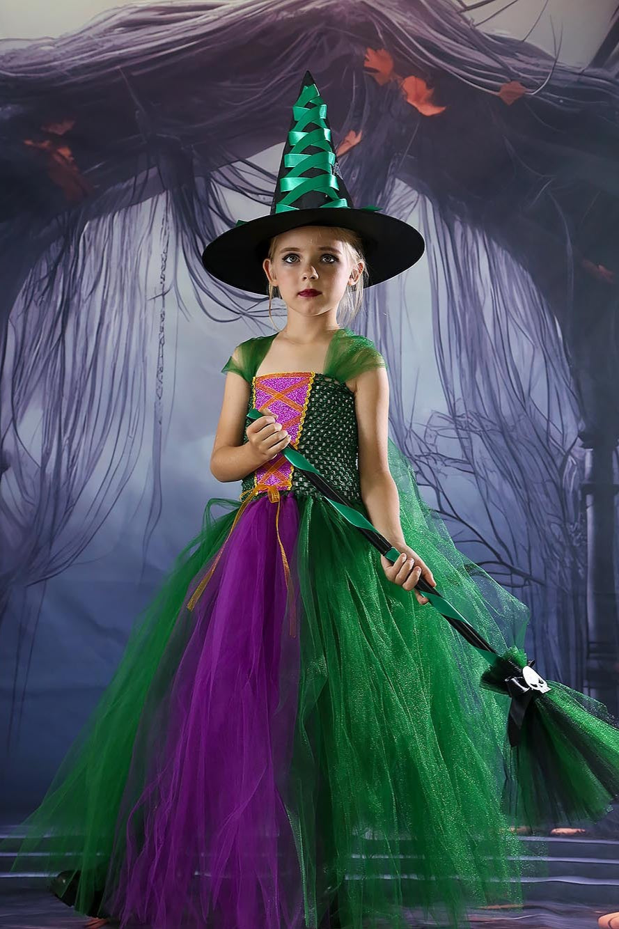 Funky Witch Dress Kid Halloween Costume