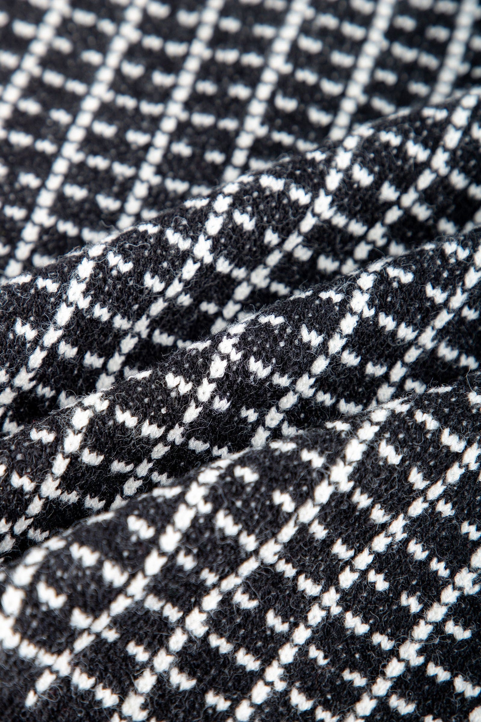 Black Knit Plaid V-Neck Sweater Vest