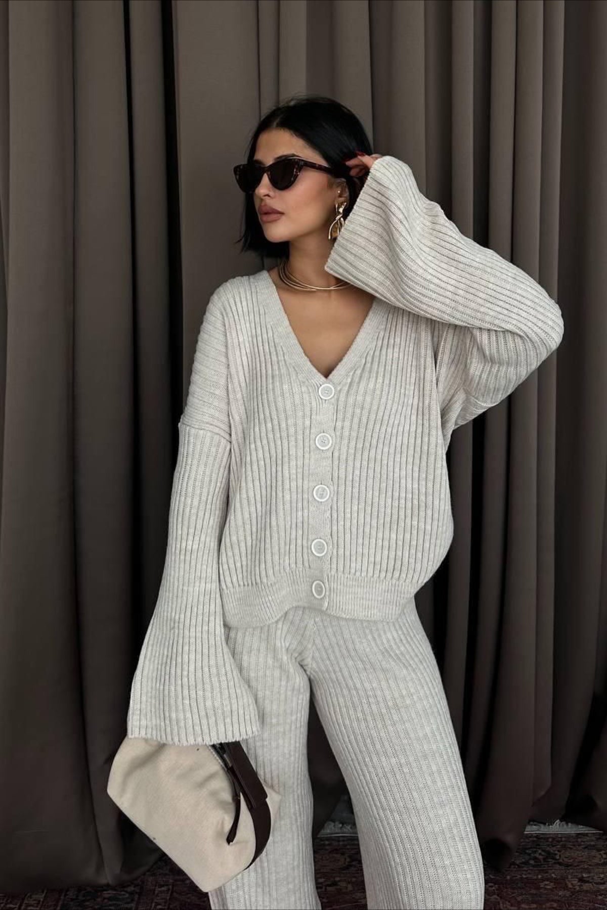 Knit Sweater Pants Knit Set