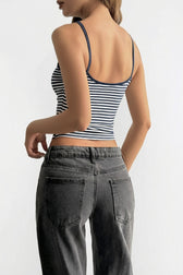 Striped Ribbed Basic Cami Top
