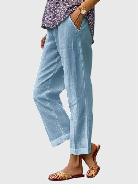 High Waist Straight Leg Pants