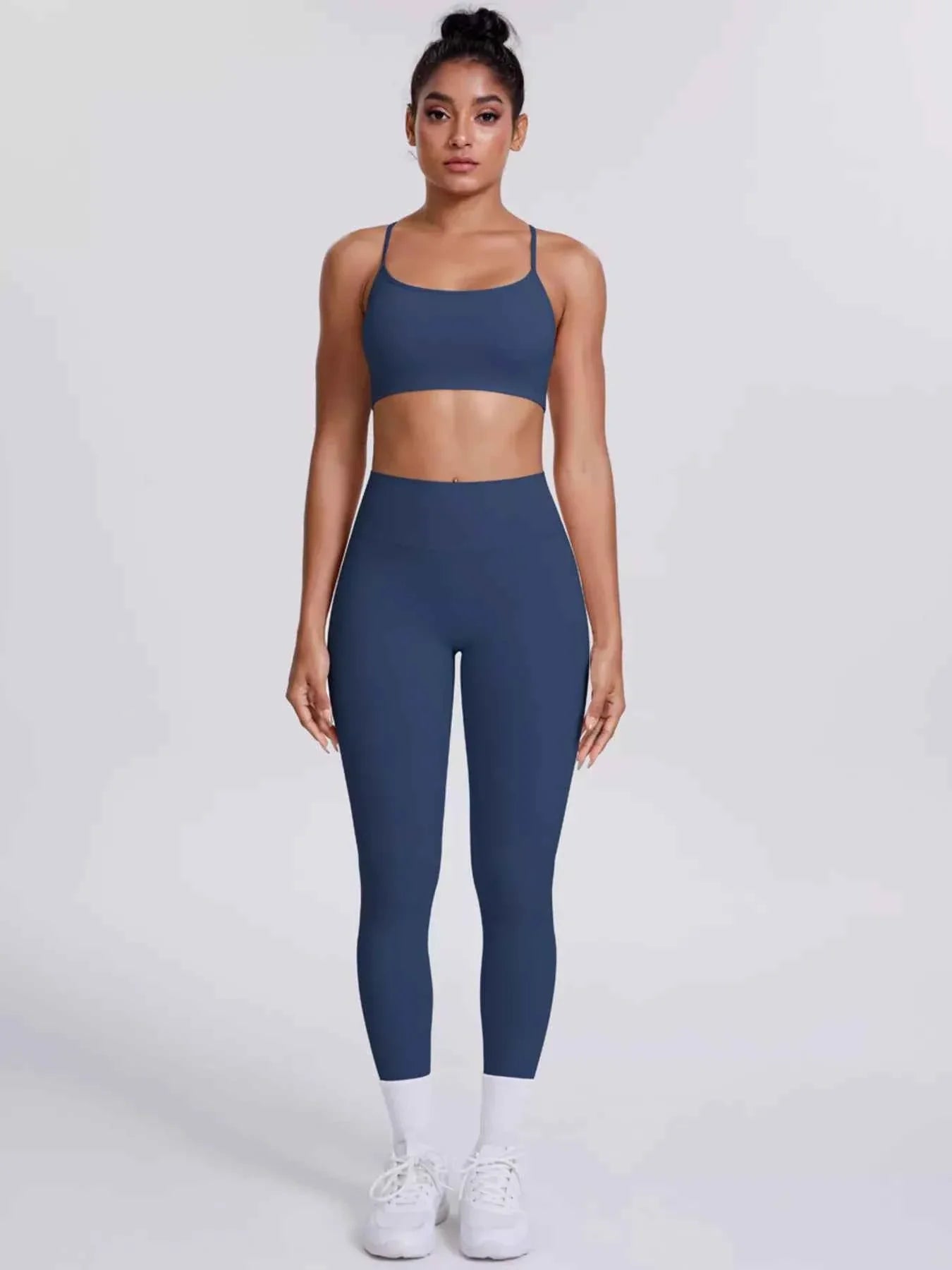 Criss-Cross Back Cami and Leggings Active Set