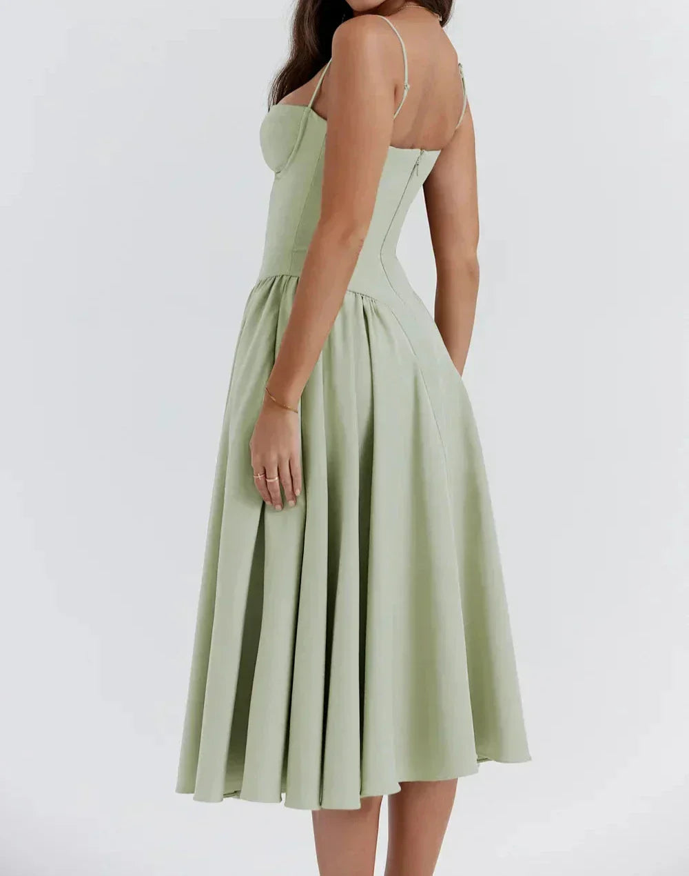 Carolyn Sleeveless Corset Midi Dress