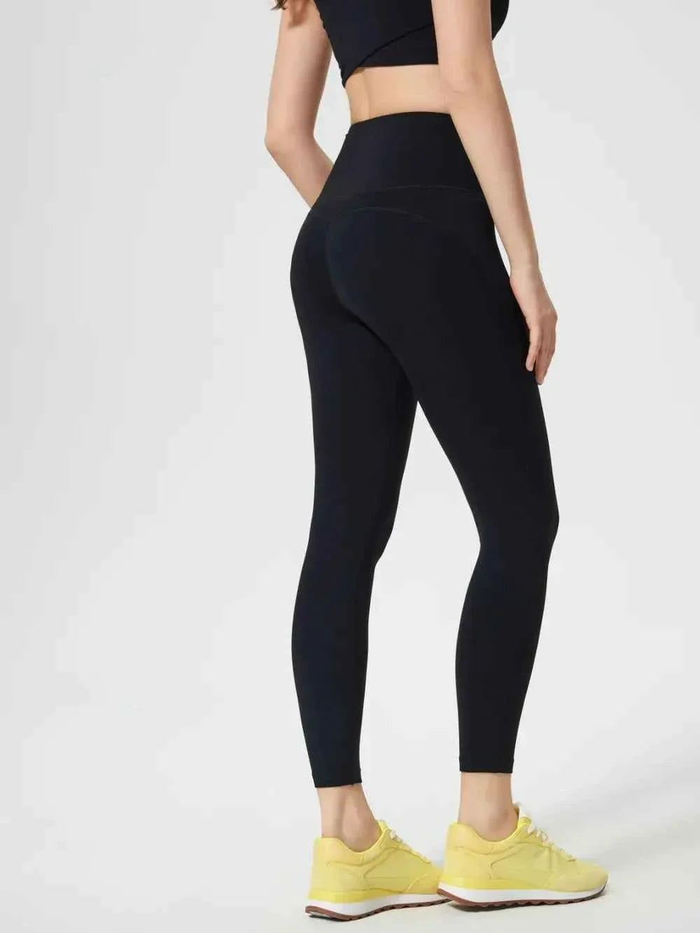 High Waist Wide Waistband Ankle Length Active Leggings 4