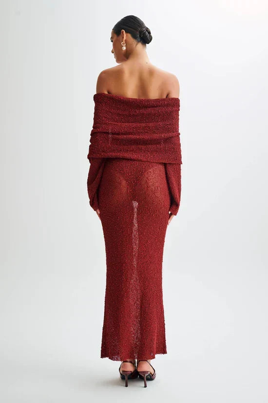 ALLURE BOUCLE MAXI DRESS
