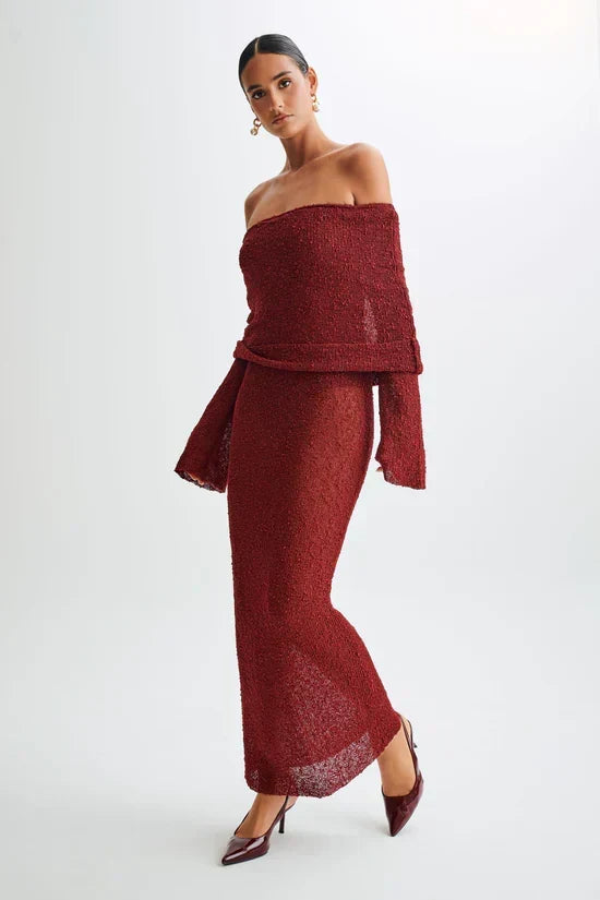 ALLURE BOUCLE MAXI DRESS