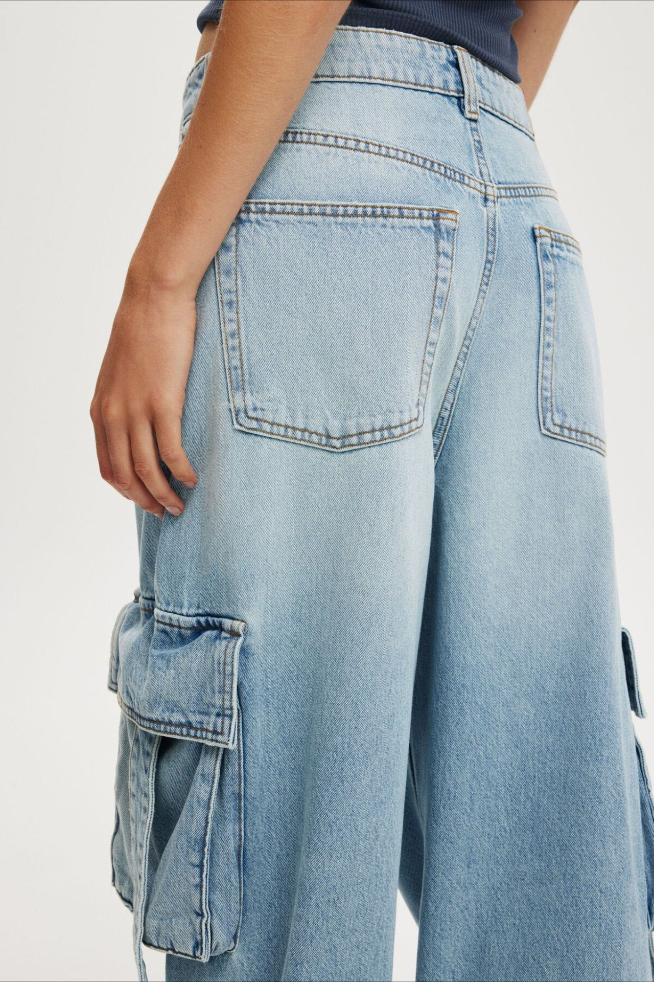 Vintage Washed Wide-Leg Denim Jeans