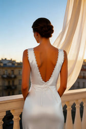 Lace Trim Satin Slip Birthday Dress