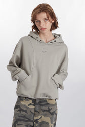Casual Drop Shoulder Patterned Hoodie