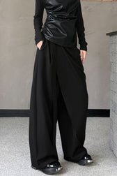 Minimalist Asymmetrical Belt Wide Leg Pants
