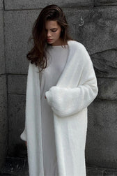 Oversized Faux Fur Duster Cardigan