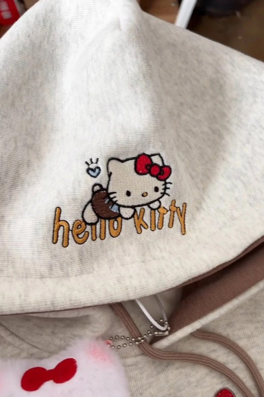 Whimsical Cartoon Print Pullover Hoodie