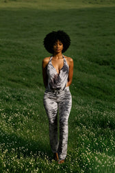 Zebra Patchwork Peach Hip Two Piece Pants Set
