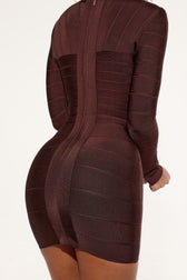 Long Sleeve Bandage Mini Dress - View 4