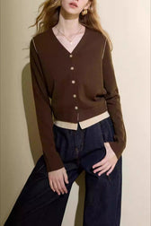 Vintage Maillard Thin Wool Cardigan