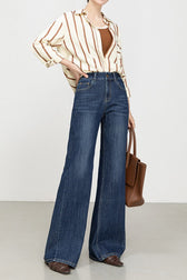 High-Waist Flared Denim Jeans