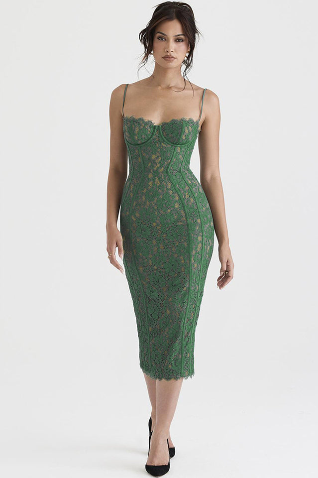 Forest Joelle Lace Midi Dress