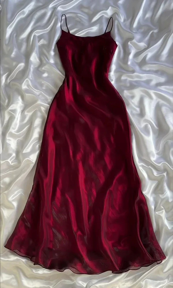 Burgundy A Line Long Party Dress Fashion Prom Dress cc1378
