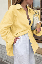Casual Button Down Long Sleeve Top