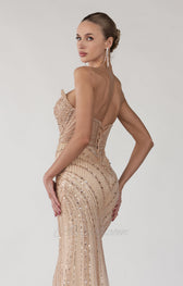 Beaded Illusion Sweetheart Mermaid Maxi Gown 6