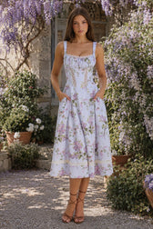 Ditsy Floral Slim Fit Slip Dress