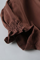 Puff Sleeve Button Front T-Shirt