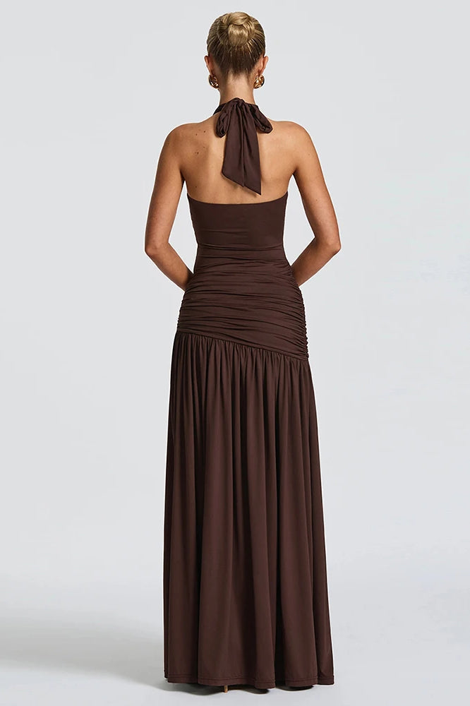 Weird Puss Halter Bandage Maxi Dress 5