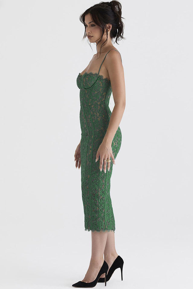 Forest Joelle Lace Midi Dress