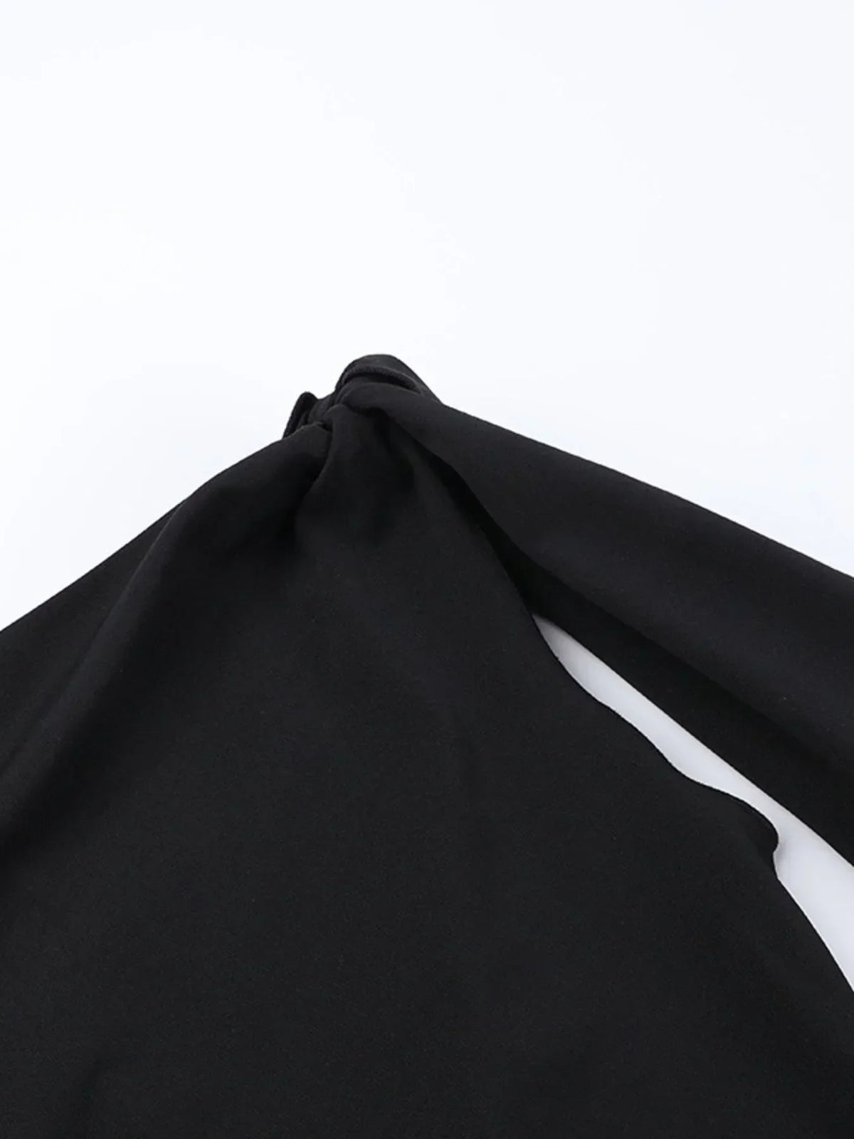 One Shoulder Knot Tie Drape Sleeveless Bodycon Maxi Dress 16