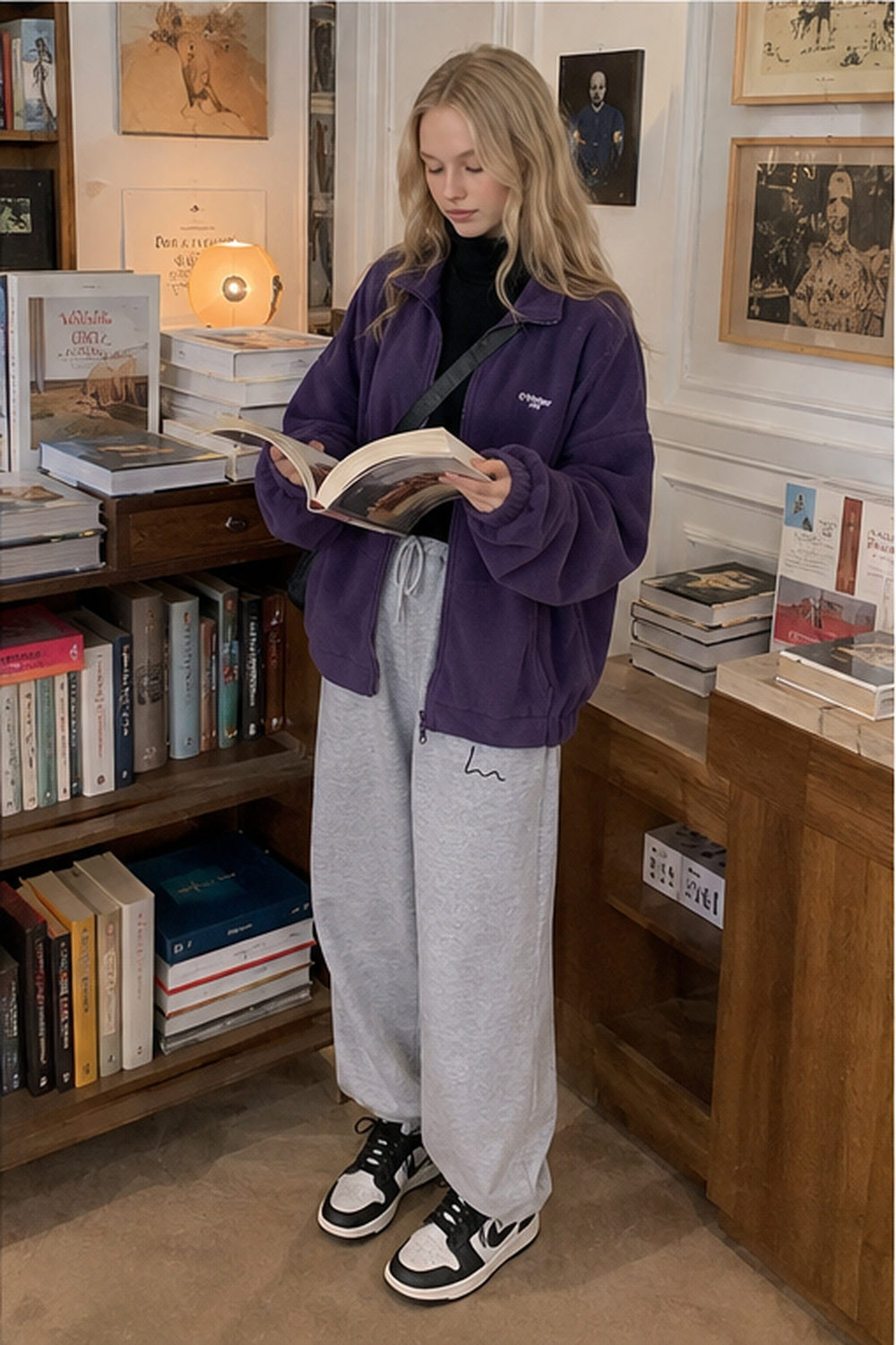 Letter Print Zip-up Jacket
