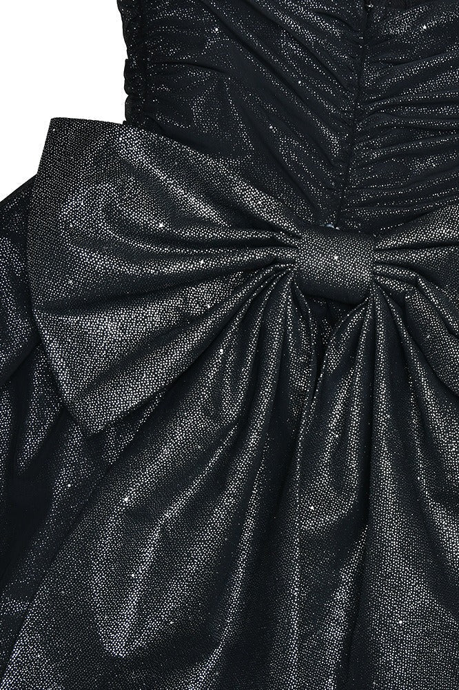 Satin Bow A-Line Mini Dress - View 10
