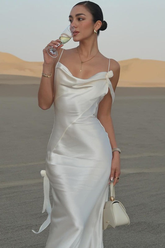 Cami Edition Backless Maxi Silk Dress