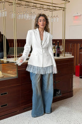 Versatile Lace Detail Tailored Blazer