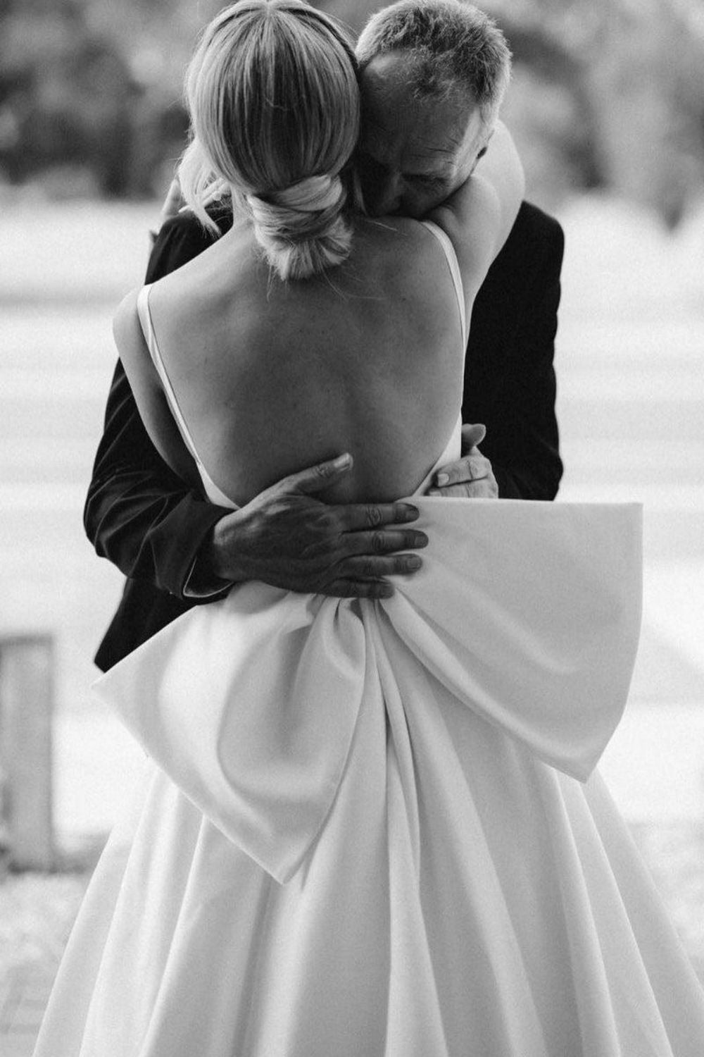 Simple A Line Spaghetti Straps White Wedding Dress with Bowknot
