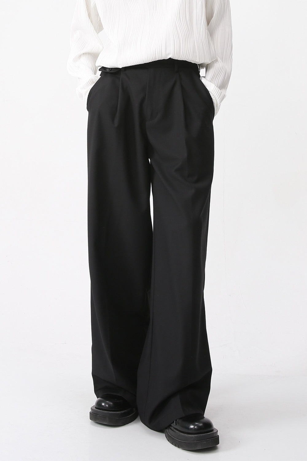 Korean Vintage Relaxed Straight Pants