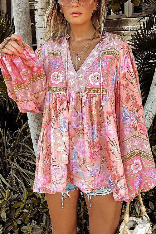 Gypsy Floral Long Sleeve Blouse