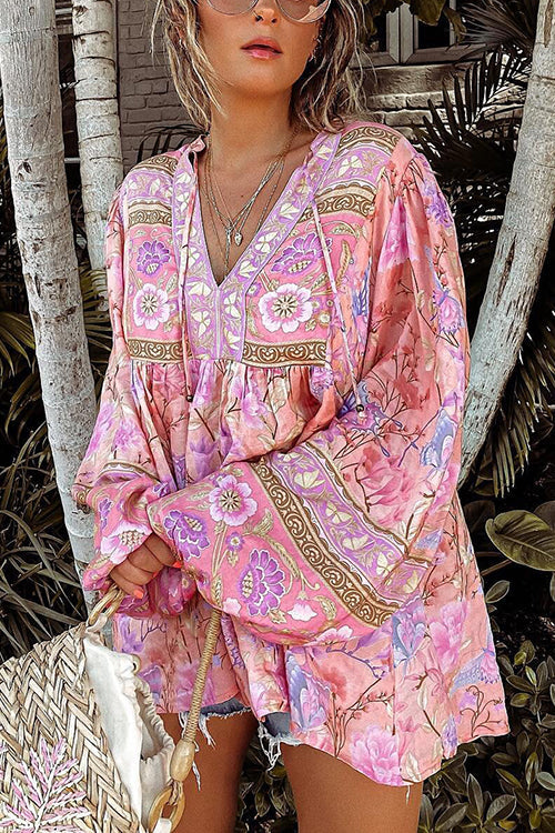 Gypsy Floral Long Sleeve Blouse